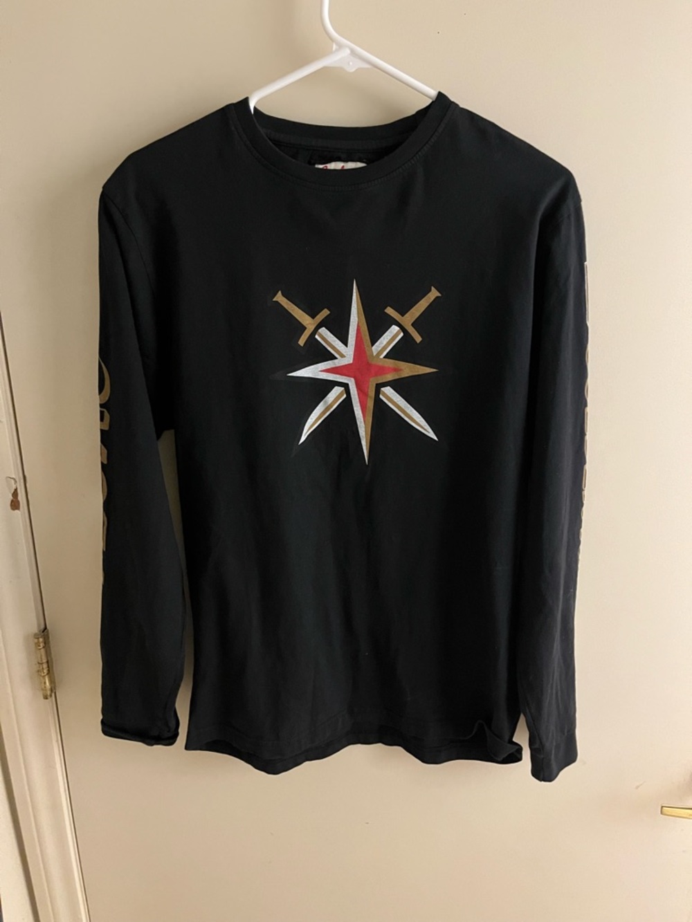 Red Jacket Black Long-Sleeve Vegas golden knights hockey team Graphic Tee